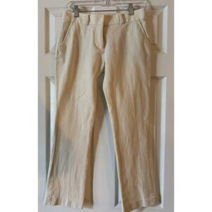 Tory Burch Women's Straight Leg Trousers Beige Pants Size 0
